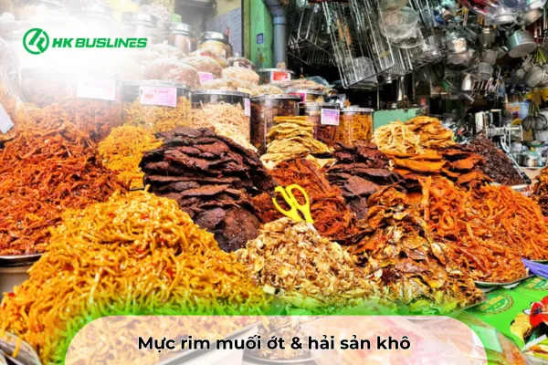  mua đặc sản mực rim muối ớt và hải sản khô