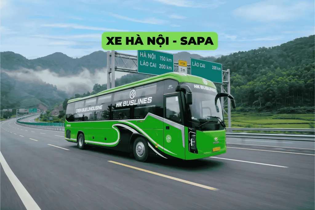 Xe HK Buslines Hà Nội  Sapa trên cao tốc Hà Nội - Lào Cai